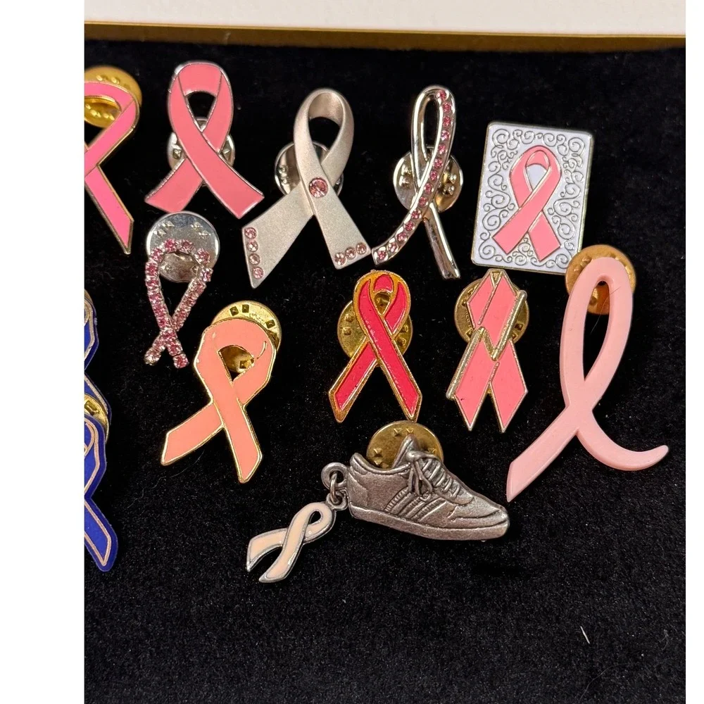 Awareness Ribbon & Red Dress Pin Lot – Breast‎ Cancer, Heart Health, Prostate